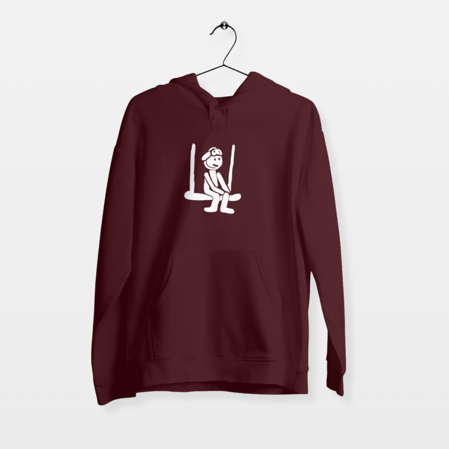 Sweat à capuche bordeaux