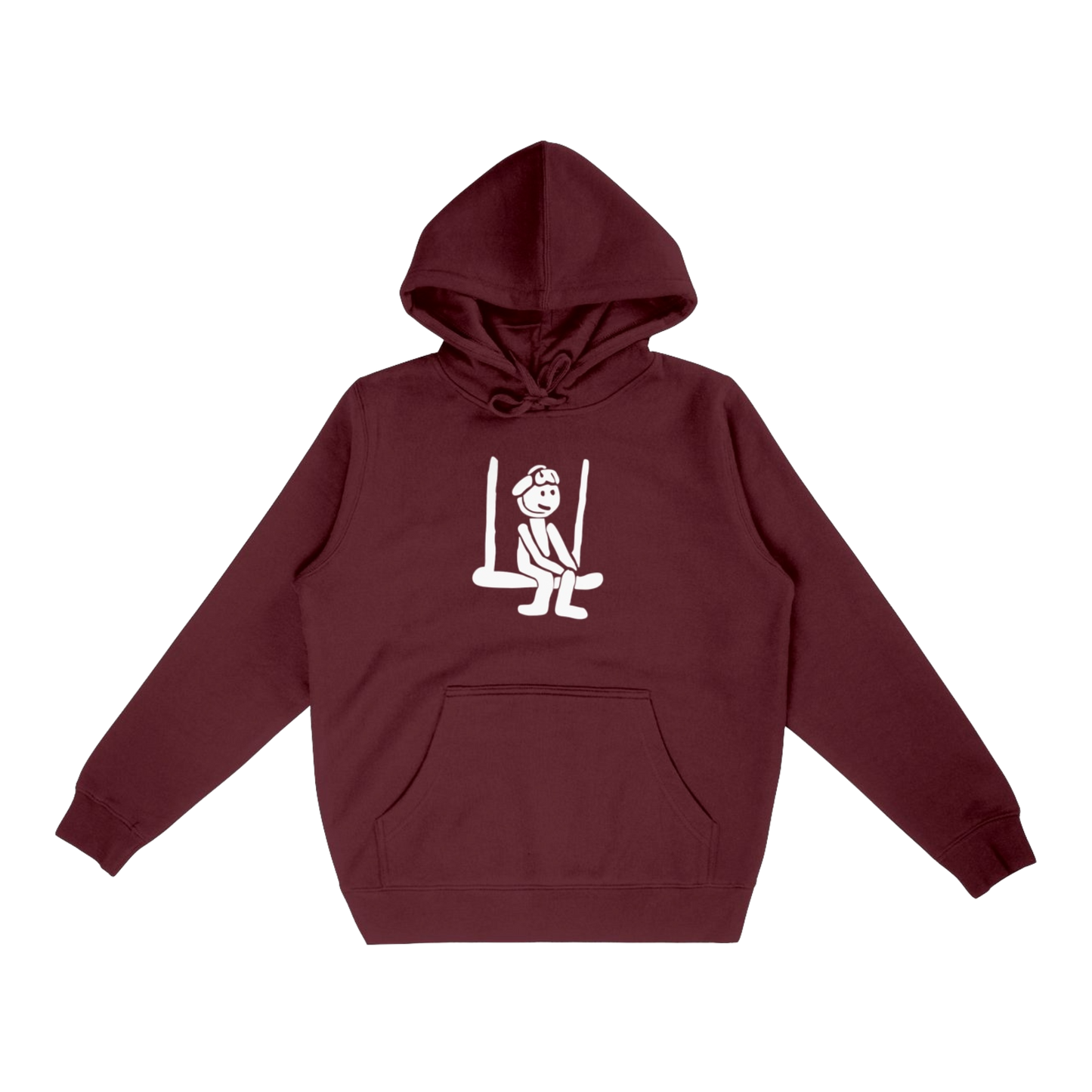 Sweat à capuche bordeaux